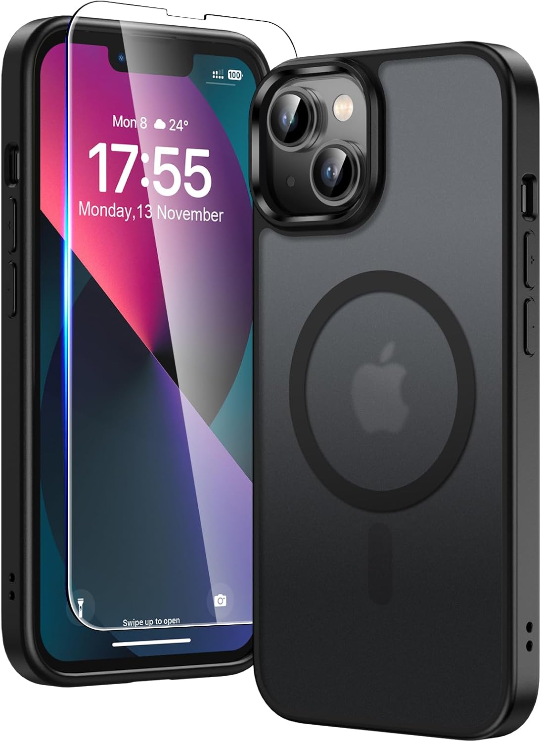 Coque MagSafe TAURI – Anti-Choc 4,5 m, 38 Aimants N52, Verre Trempé 9H inclus