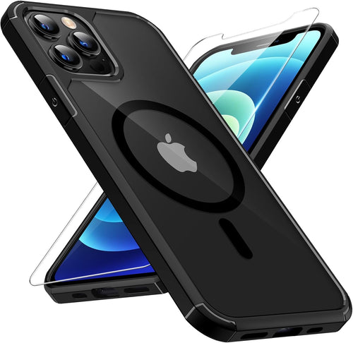 Coque MagSafe TAURI – Anti-Choc 4,5 m, 38 Aimants N52, Verre Trempé 9H inclus