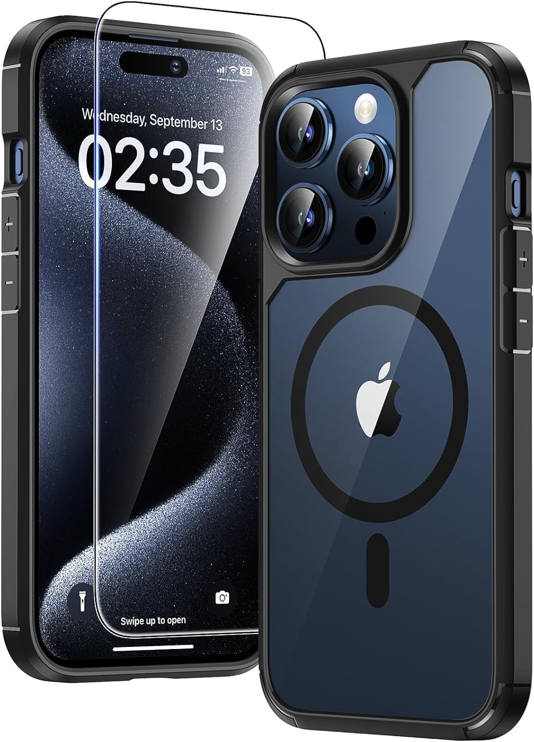 Coque MagSafe TAURI – Anti-Choc 4,5 m, 38 Aimants N52, Verre Trempé 9H inclus