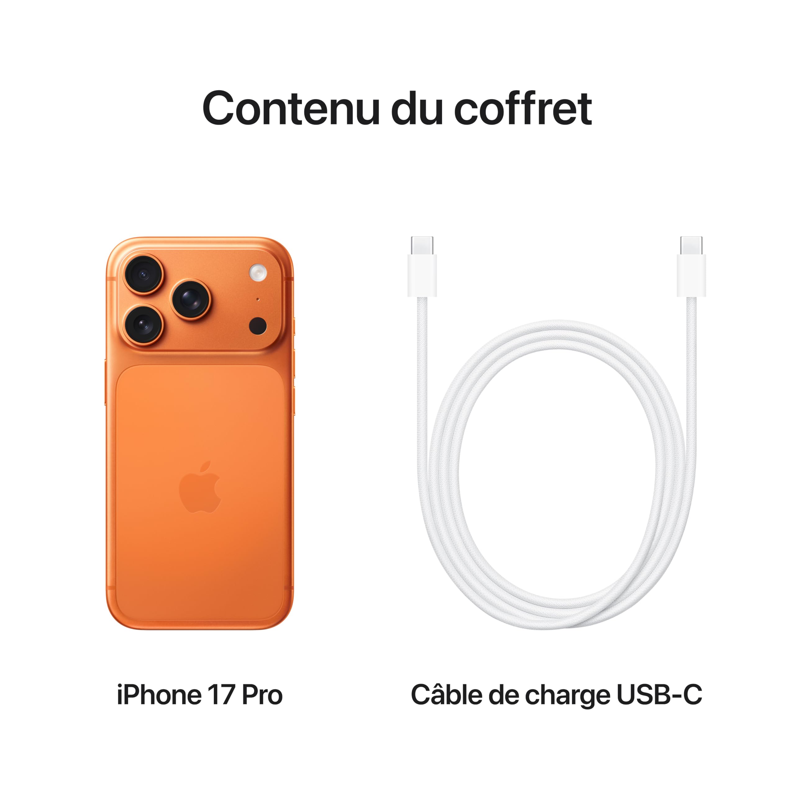 iPhone 17 Pro – Puce A19 Pro, Écran 6,3" ProMotion 120 Hz, Caméra 48 MP